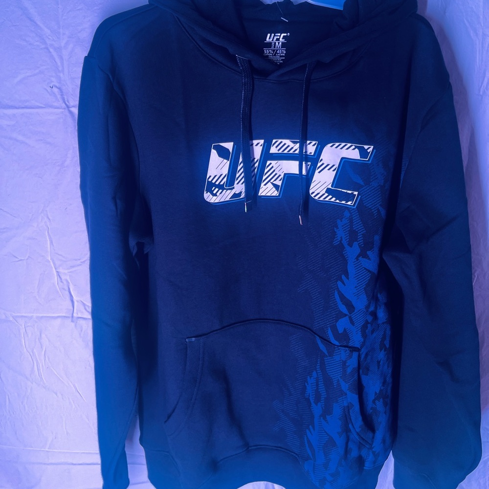 Brand New!! Authentic UFC Fight Week Pullover Hoodies-Black/Blue